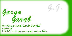 gergo garab business card